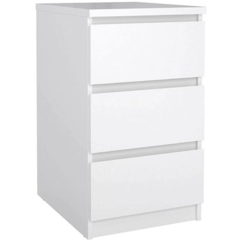 Dmora - Cassettiera Accudino, Settimino multiuso, Comò camera da letto, Mobile con cassetti, 50x40 h70 cm, Bianco lucido