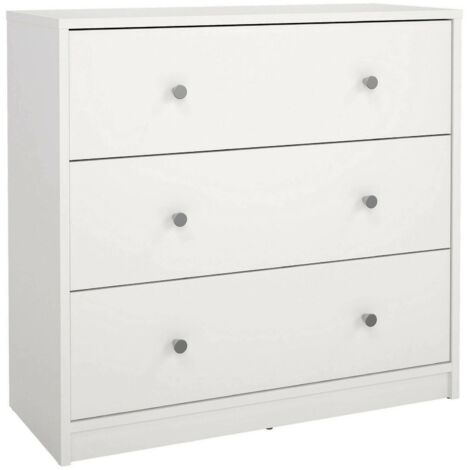 Dmora - Cassettiera Alert, Settimino multiuso, Comò camera da letto, Mobile con cassetti, 72x30 h68 cm, Bianco