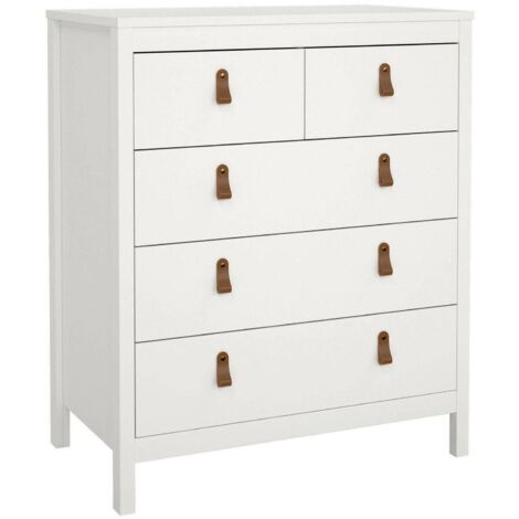 Dmora - Cassettiera Alulim, Settimino multiuso, Comò camera da letto, Mobile con cassetti, 82x48 h99 cm, Bianco