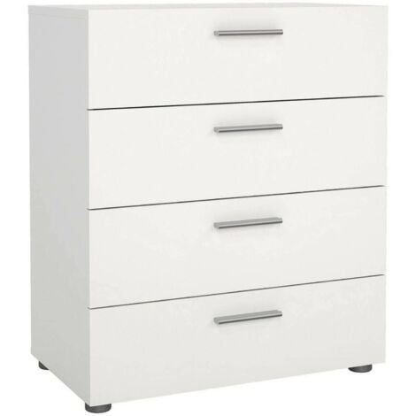 Dmora - Cassettiera Aramis, Settimino multiuso, Comò camera da letto, Mobile con cassetti, 70x40 h82 cm, Bianco