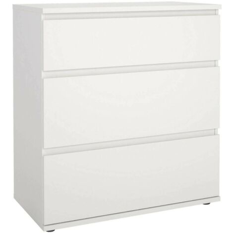 Dmora - Cassettiera Aski, Settimino multiuso, Comò camera da letto, Mobile con cassetti, 77x40 h84 cm, Bianco