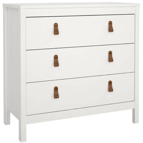 Dmora - Cassettiera Sagar, Settimino multiuso, Comò camera da letto, Mobile con cassetti, 82x38 h80 cm, Bianco