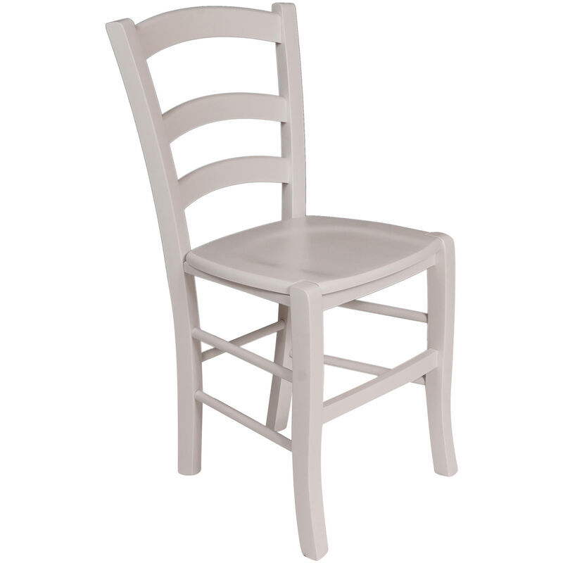 Dmora - Chaise classique en bois, pour salle à manger, cuisine ou salon, Made in Italy, cm 46x42h87, Assise h cm 47, Couleur Blanc, avec emballage