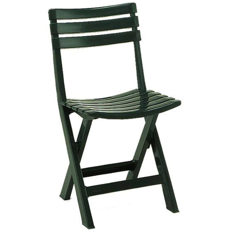 Dmora Chaise d'extérieur pliante, Made in Itay, 44 x 41 x 78 cm, Couleur Verte