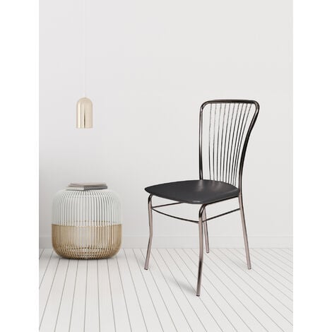 Chaise de réunion moderne piétement gris avec roulettes et assise en cuir  marron clair Albane