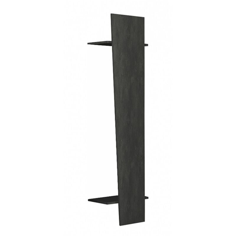 Dmora - Porte-manteau vertical, Made in Italy, avec tube à vêtements, deux étagères, Meubles pour couloir, Entrée moderne, cm 50x30h200, Couleur Gris