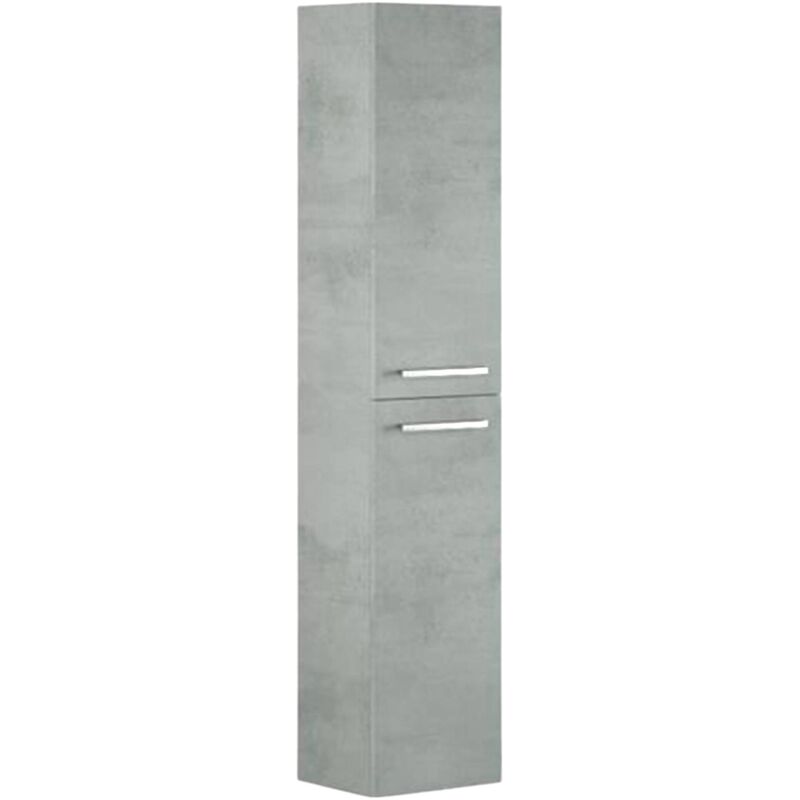 

Columna de baño suspendida con dos puertas, 30 x 150 x 25 cm, color cemento - Dmora