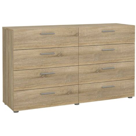 Dmora - Credenza Phethai, Buffet da soggiorno, Madia da salotto, Dispensa da cucina, 140x40 h82 cm, Quercia