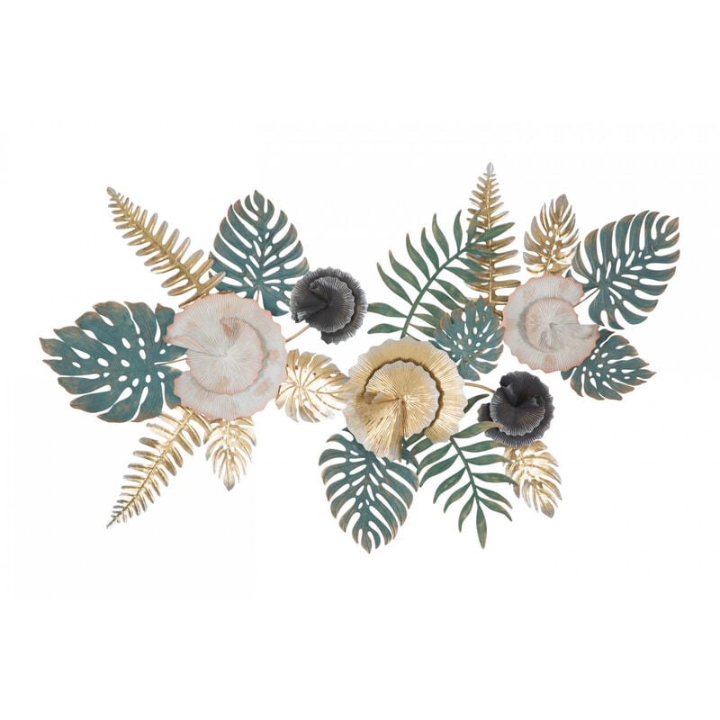 Décoration murale, Fer, Avec motif floral, Dimensions : 115 x 6 x 70 cm, avec emballage renforcé - Dmora