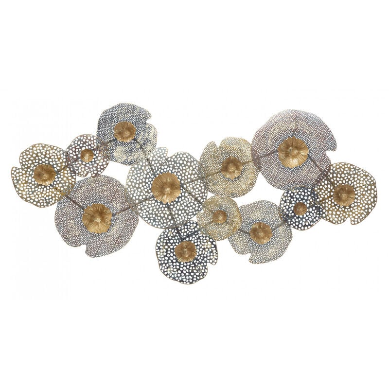 Décoration murale, Fer, Avec motif floral, Dimensions : 119 x 7 x 60 cm, avec emballage renforcé - Dmora