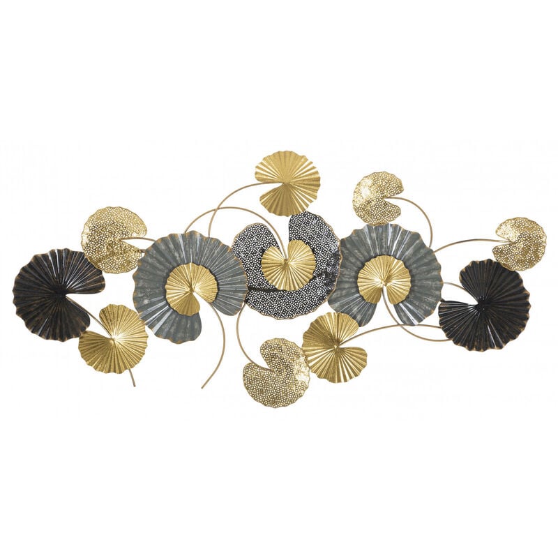 Décoration murale, Fer, Avec motif floral, Dimensions : 131 x 5 x 66 cm, avec emballage renforcé - Dmora