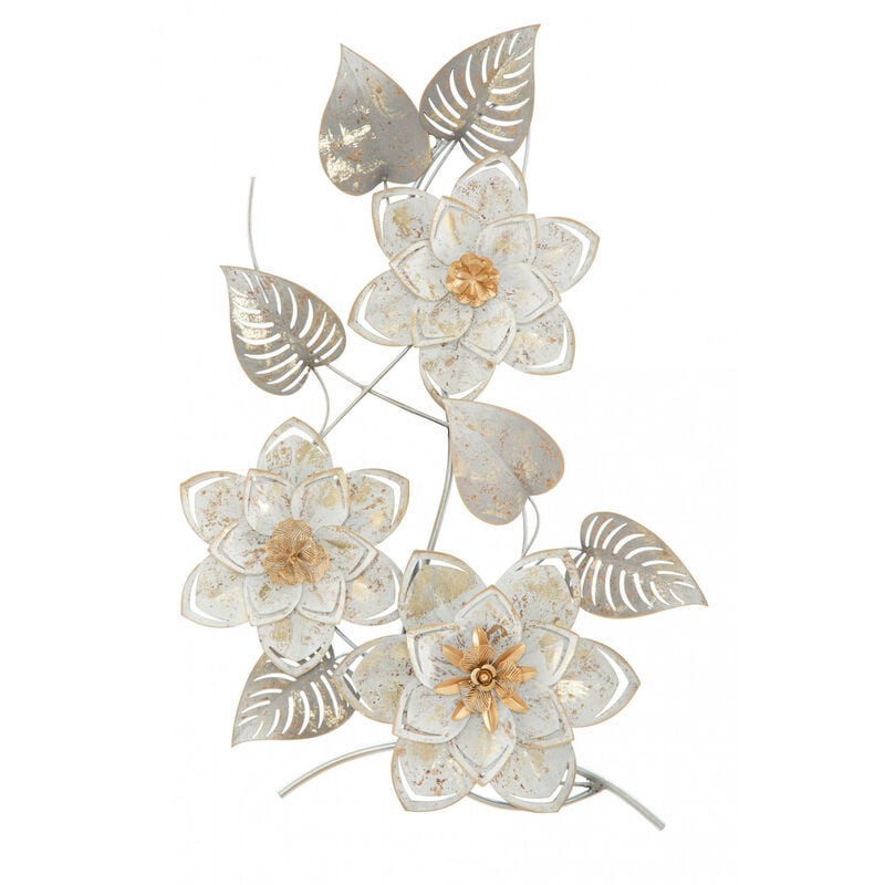 Décoration murale, Fer, Avec motif floral, Dimensions : 39 x 5,5 x 68 cm, avec emballage renforcé - Dmora