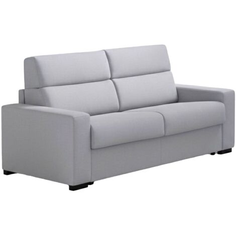 Dmora - Divano fisso 2 posti Vala, Sofà lineare per salotto, imbottito, sfoderabile, Qualità 100% Made in Italy, 180x95 h100 cm, Grigio