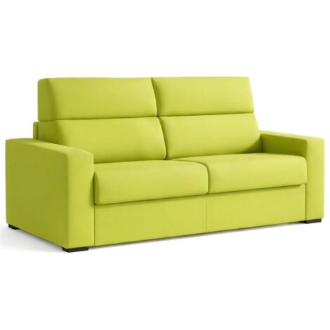 Dmora - Divano letto 2 posti Ecate, Sofà trasformabile per salotto, imbottito, sfoderabile, Qualità 100% Made in Italy, 200x95 h100 cm, Verde