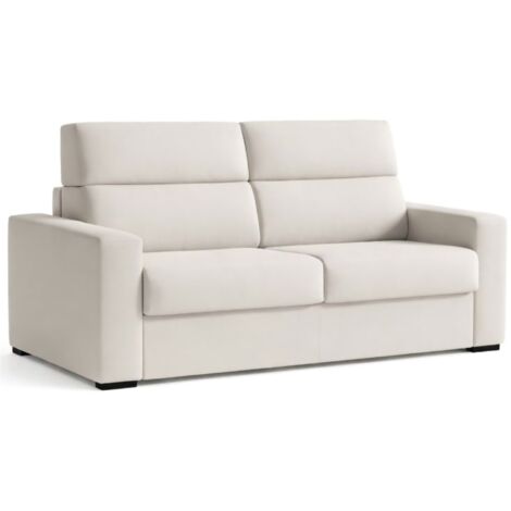 Dmora - Divano letto 2 posti None, Sofà trasformabile per salotto, imbottito, sfoderabile, Qualità 100% Made in Italy, 180x95 h100 cm, Grigio