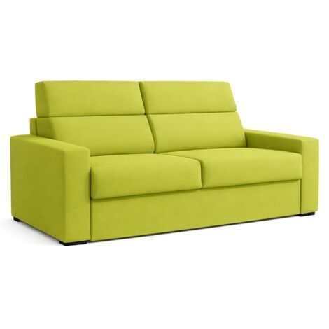 Dmora - Divano letto 2 posti Sonico, Sofà trasformabile per salotto, imbottito, sfoderabile, Qualità 100% Made in Italy, 200x95 h100 cm, Verde