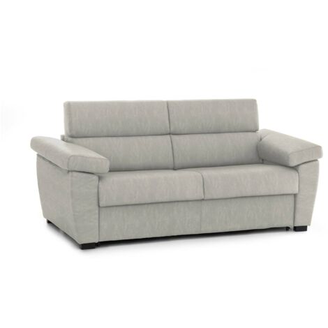 Dmora - Divano letto 3 posti Trino, Sofà trasformabile per salotto, imbottito, sfoderabile, Qualità 100% Made in Italy, 225x95 h100 cm, Beige