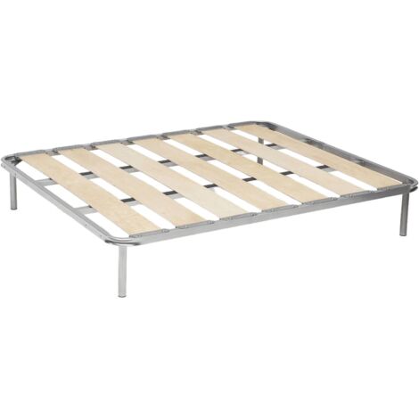 Dmora - Doppelbettboden Dabatt, Orthopädische Basis mit breiten Latten, 100% Made in Italy, Cm 160x190h31