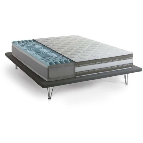 Dmora - Einzelmatratze Dmorell, Matratze aus Memory Foam und Gel mit 9 verschiedenen Zonen, 100% Made in Italy, Anti-Milbe und hypoallergen, Cm 80x190 h27