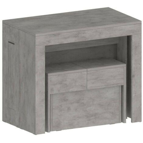 Dmora – Ensemble table extensible avec console et banc – 100% Made in Italy – Dimensions 66x25h45 cm – Parfait pour repas entre amis