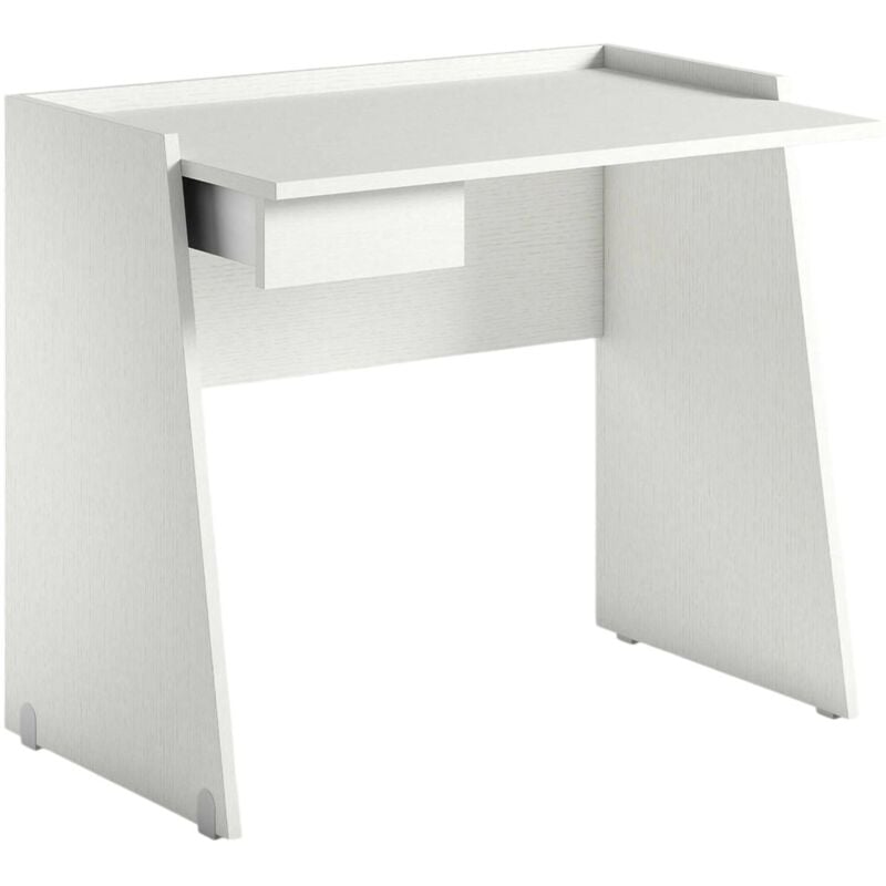 

Escritorio moderno con 1 cajón, 100% Made in Italy, Mesa de estudio, Escritorio para PC, cm 90x60h80, Color blanco - Dmora