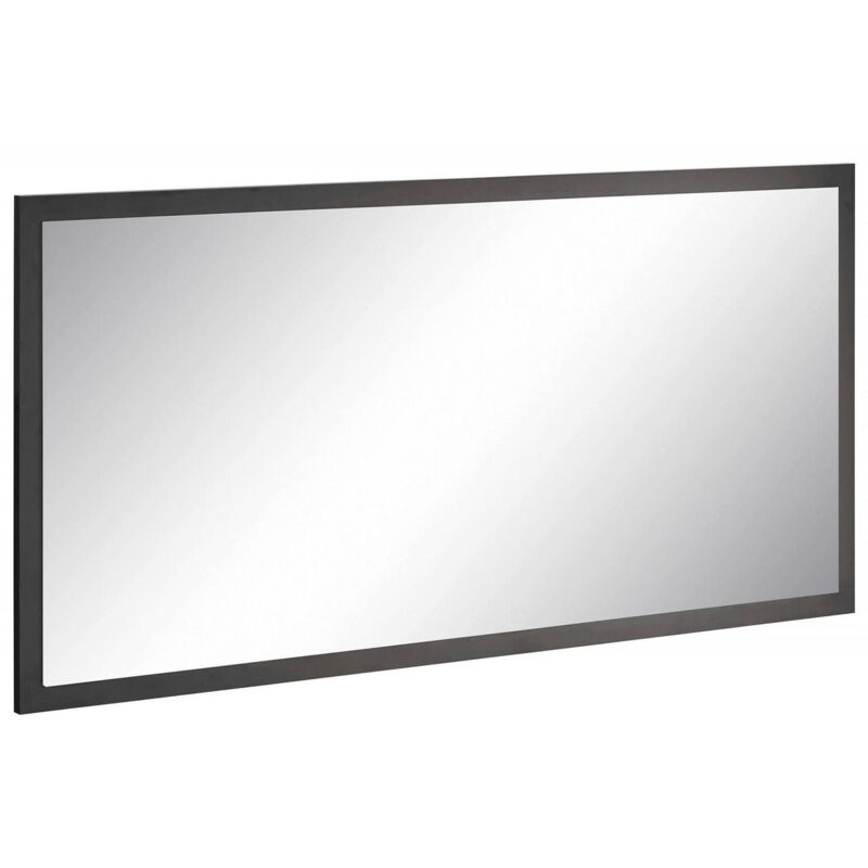 

Espejo de pared con marco Made in Italy, Espejo de baño, 120x2h60 cm, color antracita brillante - Dmora