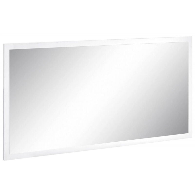 

Espejo de pared con marco Made in Italy, Espejo de baño, 120x2h60 cm, color blanco brillante - Dmora