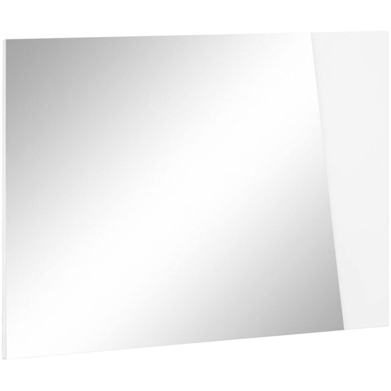 

Dmora - Espejo de pared lineal Made in Italy, Espejo de baño, 80x2h60 cm, color blanco brillante
