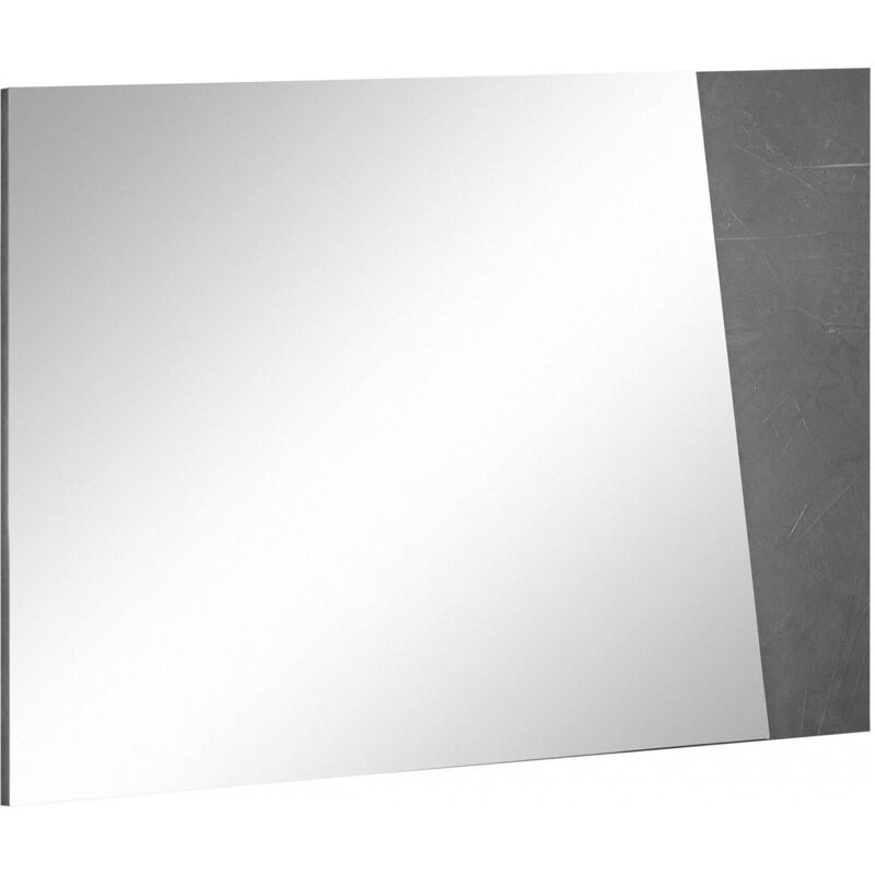 

Dmora - Espejo de pared lineal Made in Italy, Espejo de baño, 80x2h60 cm, color Gris ceniza