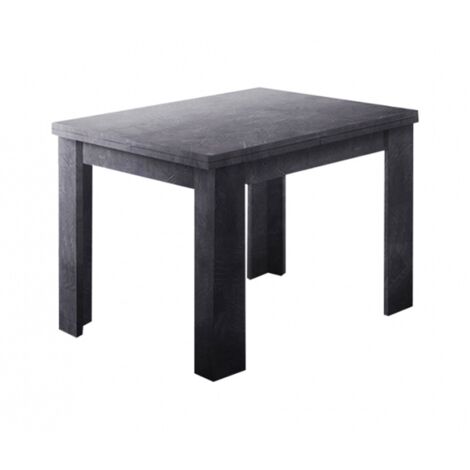 Dmora Esstisch mit Buchöffnung, Made in Italy, Hilfsküchenkonsole, Ausziehbarer Tisch, 90x90h75 cm, Farbe Schiefergrau