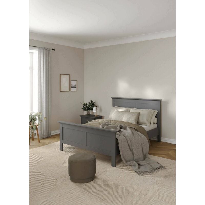 

Estructura de cama color gris, 158,1 x 110 x 200,8 cm - Dmora