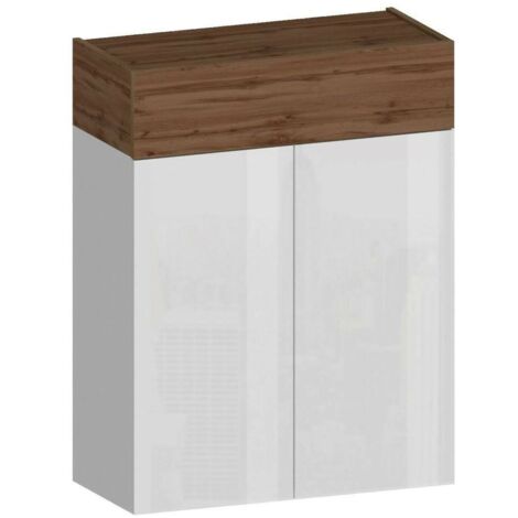Dmora - Étagère à chaussures Oliviero, étagère à chaussures peu encombrante à 3 portes, armoire d'entrée multifonctionnelle, 76x38h100 cm, blanc et chêne, avec emballage renforcé