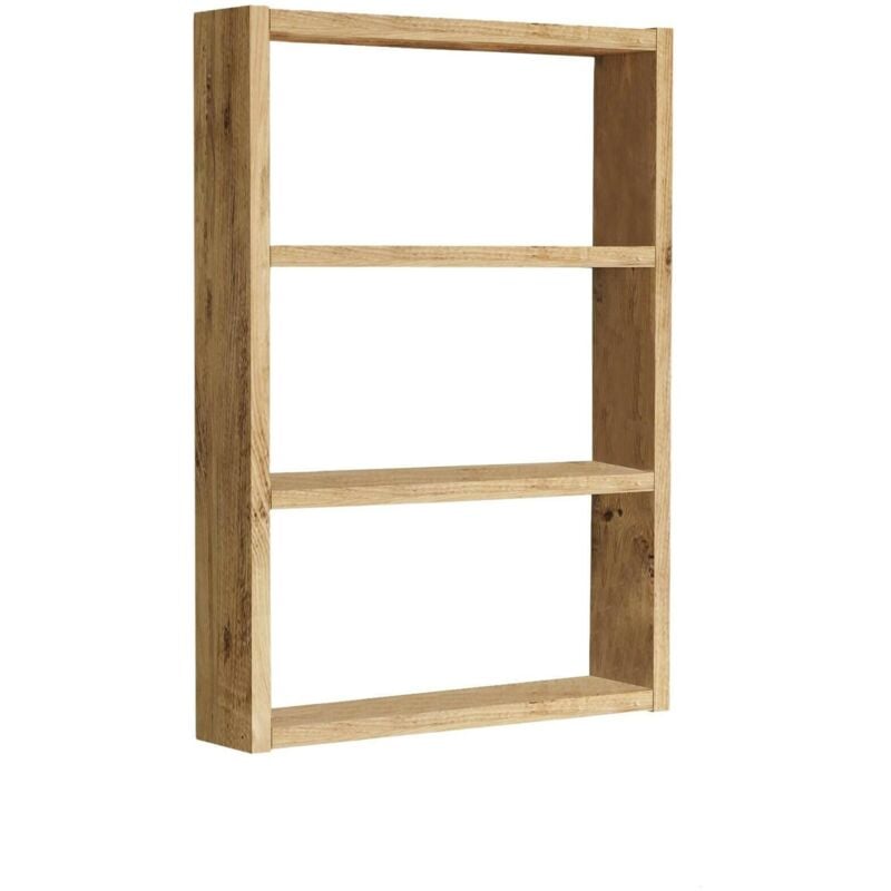Dmora - Étagère murale Albali, Étagère, Tablette murale, Rayonnage polyvalent, 43x9h60 cm, Chêne, avec emballage renforcé
