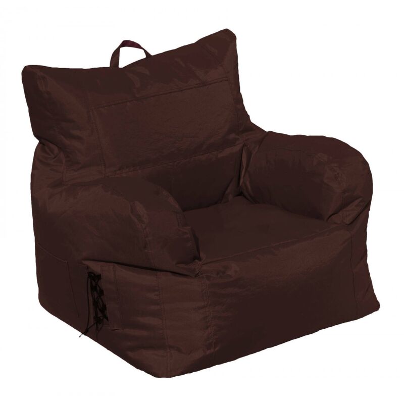 Talamo Italia - Dmora Fauteuil rembourré avec accoudoirs, couleur marron, Dimensions 80 x 80 x 80 cm