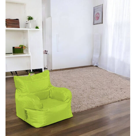 Dmora Fauteuil rembourré avec accoudoirs, couleur verte, Dimensions 80 x 80 x 80 cm, avec emballage renforcé