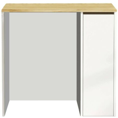 Dmora - Grande armoire polyvalente Dpolengh, Meubles multifonctionnels, Casier à chaussures, Support à chaussures pour armoire, 94x60h88 cm, Noyer et Blanc