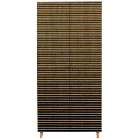 Dmora - Guardaroba 2 ante Astilbe, Mobile camera da letto, Cabina armadio portabiti, Armadio appendiabiti, 90x52h192 cm, Quercia