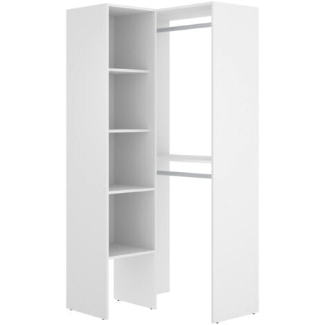 Guardaroba Miramar, Struttura per cabina armadio, Armadio aperto senza  ante, Cabina armadio, cm 179x50h202, Bianco e Cemento