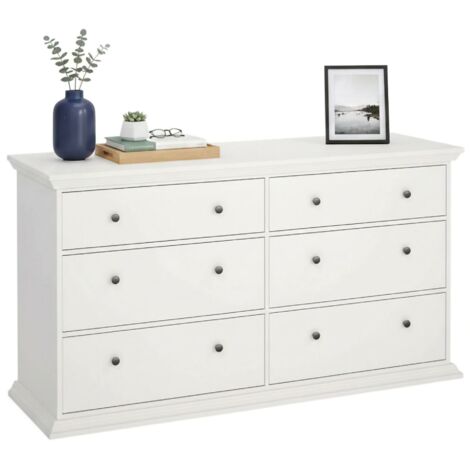 Dmora - Kommode Hibaru, Wohnzimmerbuffet, Wohnzimmer-Sideboard, Moderne Küchen-Speisekammer, 163x52 h88 cm, Weiß