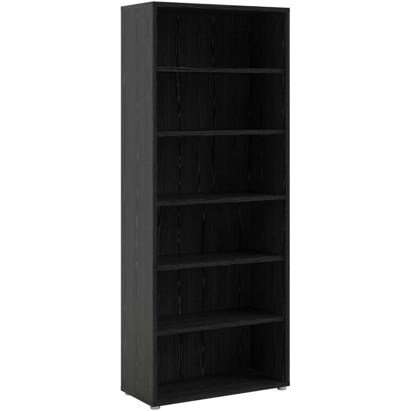 

Librería con cinco estantes, color negro, 89,2 x 221,7 x 40,1 cm - Dmora