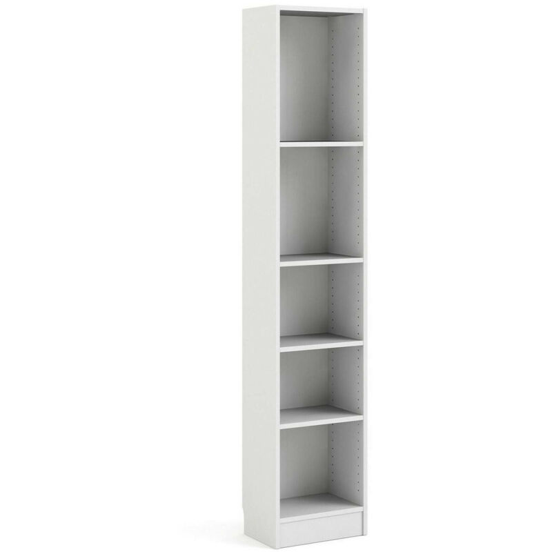 

Librería con cinco compartimentos, color blanco, 40 x 203 x 26 cm - Dmora