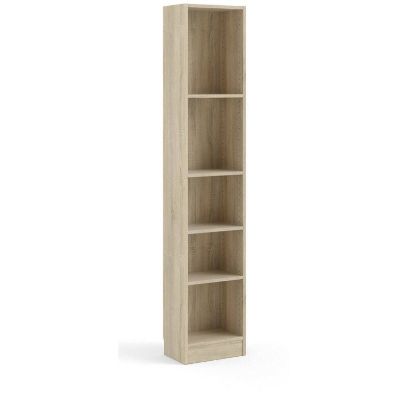 

Librería Dmora con cinco compartimentos, color roble, 40 x 203 x 27 cm