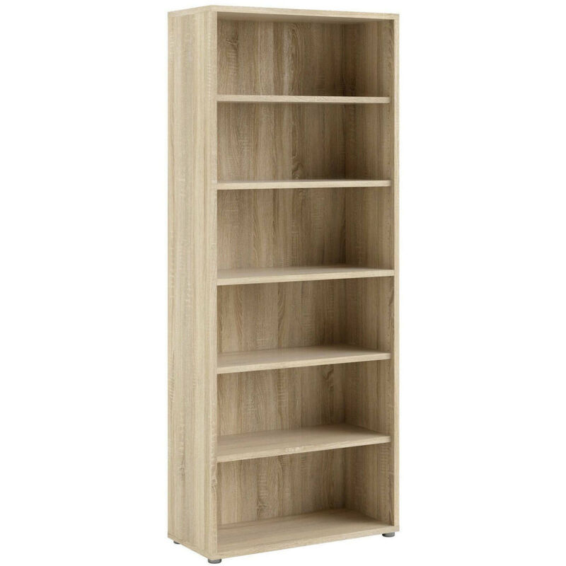 

Librería con cinco estantes, color roble, 89,2 x 221,7 x 40,1 cm - Dmora