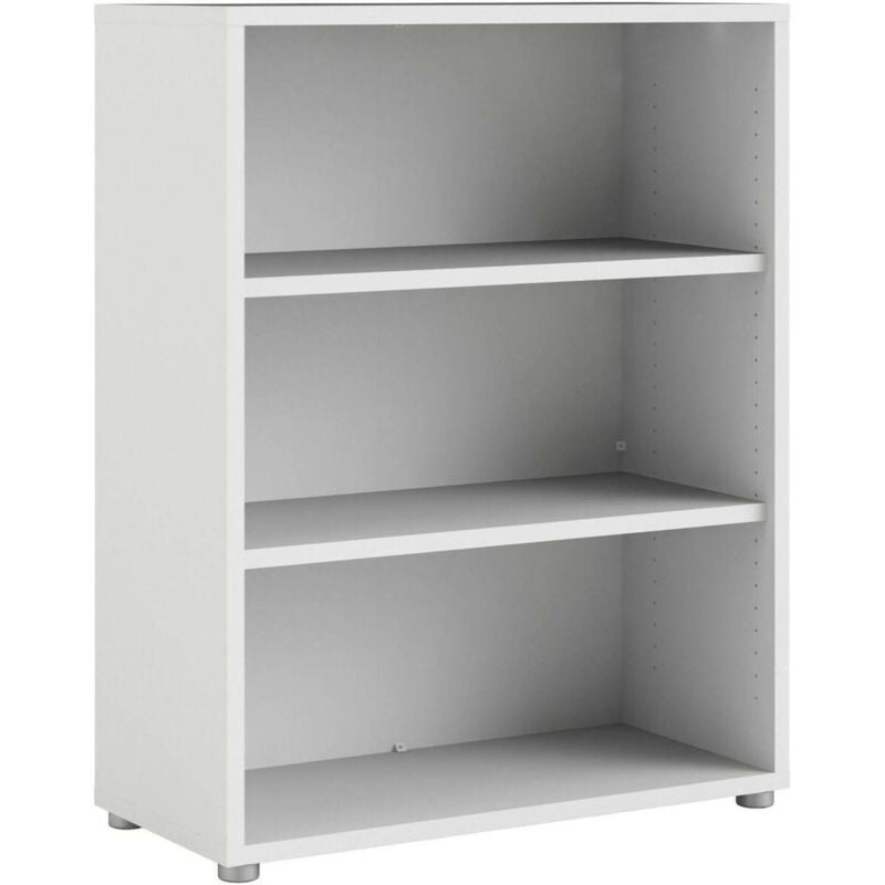 

Librería Dmora con dos baldas, color blanco, 89,2 x 113,4 x 40,1 cm