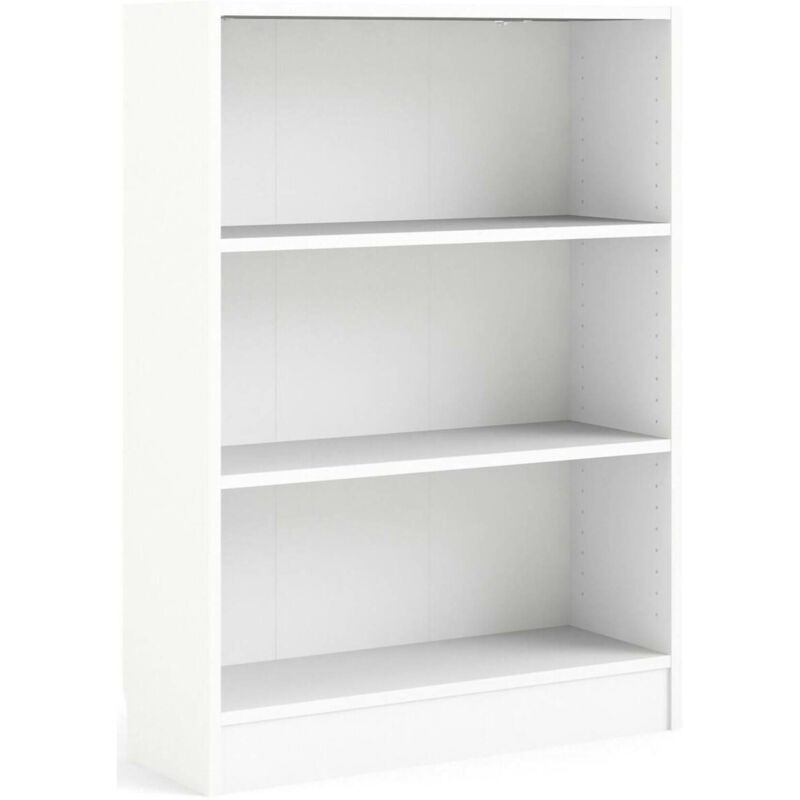 

Librería con tres compartimentos, color blanco, 79 x 107 x 27 cm - Dmora