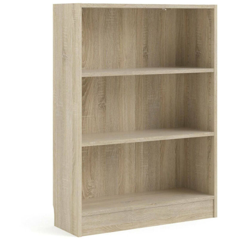 

Librería con tres compartimentos, color roble, 79 x 107 x 26 cm - Dmora