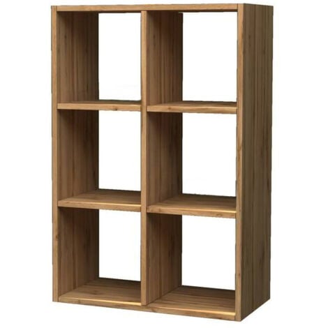 Libreria Dnotar, Scaffale da ufficio a 5 ripiani, Mobile portalibri,  Biblioteca, 108x31h136 cm, Rovere Nodi e Bianco lucido