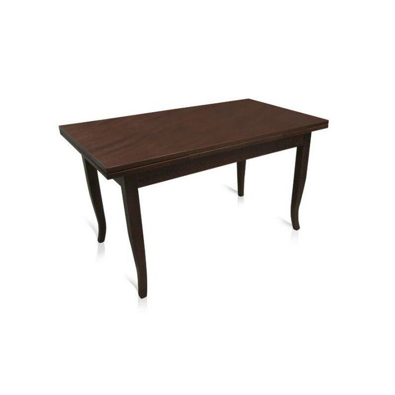 

Mesa extensible, color nogal, 120x80x 79,50 cm, con 2 extensiones de 40 cm