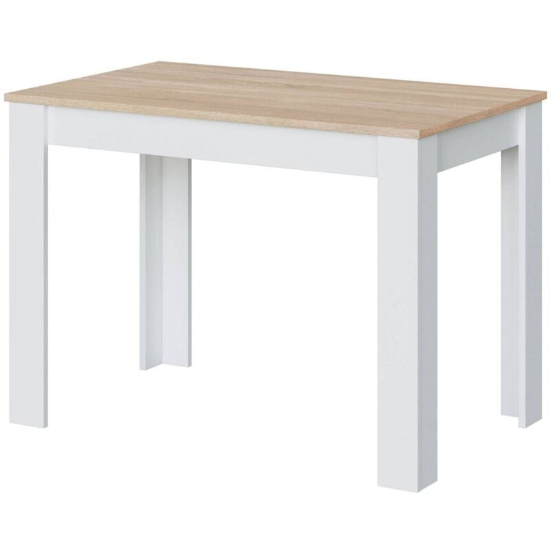 

Mesa Dmora para comedor, Consola fija, 109 x 78 x 67 cm, Color Blanco y Roble