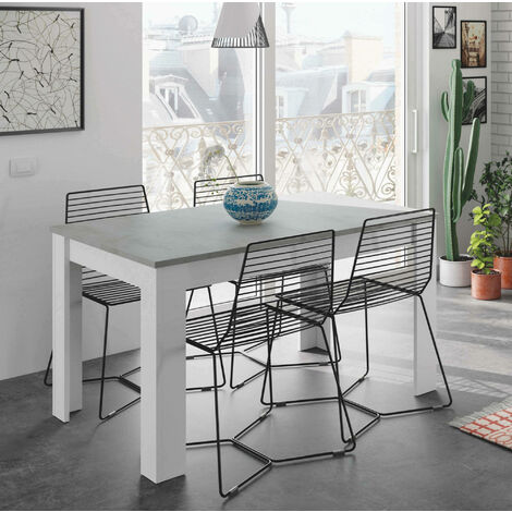 MESA COMEDOR EXTENSIBLE 90X140-190 CM BLANCO ARTIK